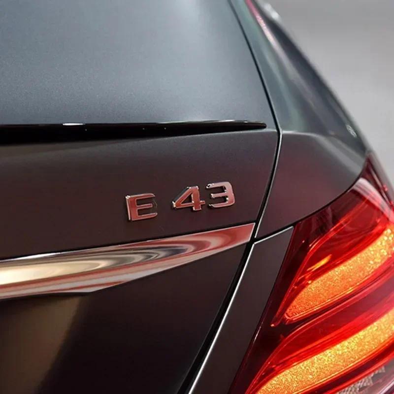 C200 E200 For Mercedes Benz New 3D ABS Chrome Rear Trunk Badge Decal E43 E53 E63 S Emblem Logo Sticker For Mercedes Benz AMG W21