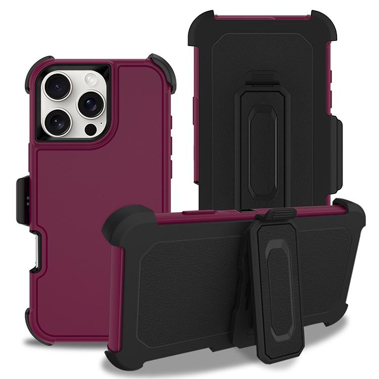 For IP16promax Defender Three-in-one Plus Sliding Sleeve Four-corner Anti-fall Airbag All-inclusive Large Hole Mobile Phone Case