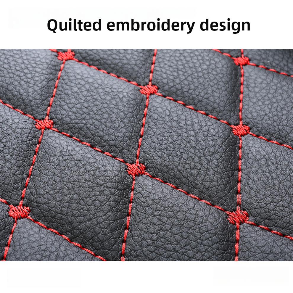 Luxurious PU leather car seat cover, 3D wing & fixed lumbar support - Soft, comfortable and durable, suitable for most Car