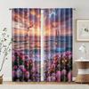 2pcs, Upscale Curtains Romantic Beach Sunset Polyester Woven (without rod) All Seasons for Bedroom Living Room Kitchen Study