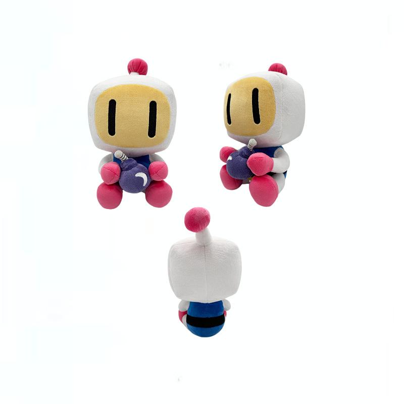 Bomberman Plush Toy Anime Figure Soft Stuffed Doll Collectible Gift for Kids