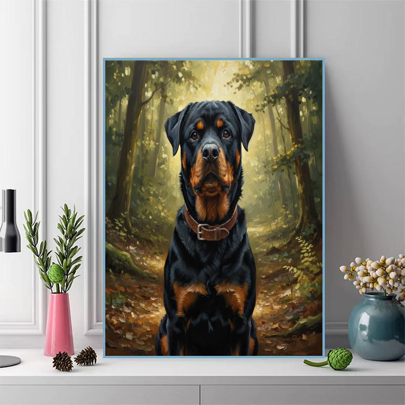 Rottweiler Pattern 3pcs 100% Round Full Drill 5D DIY Diamond Painting Embroidery Cross Stitch Rhinestone Décor