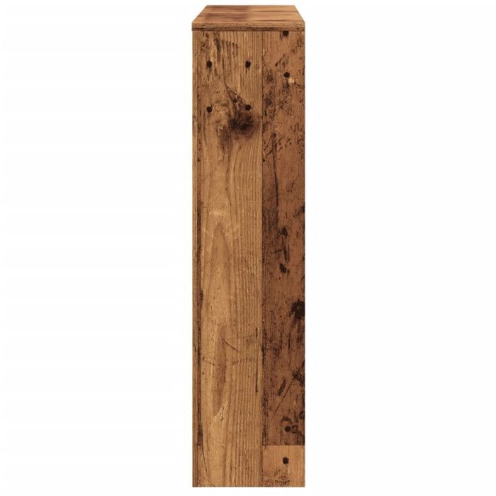 VidaXL Cache-radiateur vieux bois 175x20x82 cm bois d'ingénierie, bouchon de radiateur, cache-radiateur haut, radiateur à 852715