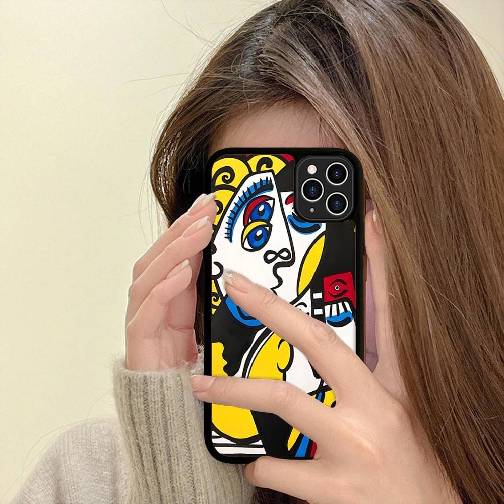 Picasso Abstrakte Kunst PC+TPU Schutzhülle Für IPhone 17 16 Pro Max 15 Plus 14 13 12 11 Hülle