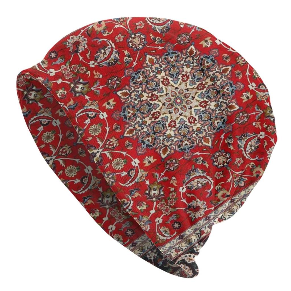 Custom Bohemian Persian Style Rug Beanie Cap  Bonnet Knit Hats  Outdoor Ski Retro Turkish Ethnic Kilim Skullies Beanies Caps