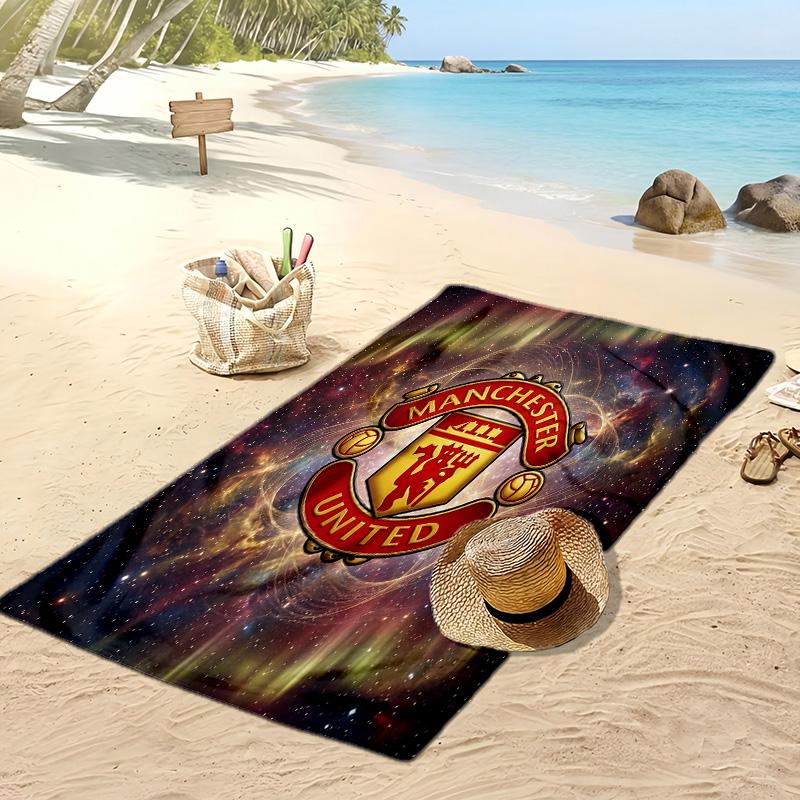 Manchester United Printed Beach Towel Quick Dry Soft TowelPortable Large Rectangular Beach Blanket for Travel Swimming Pool