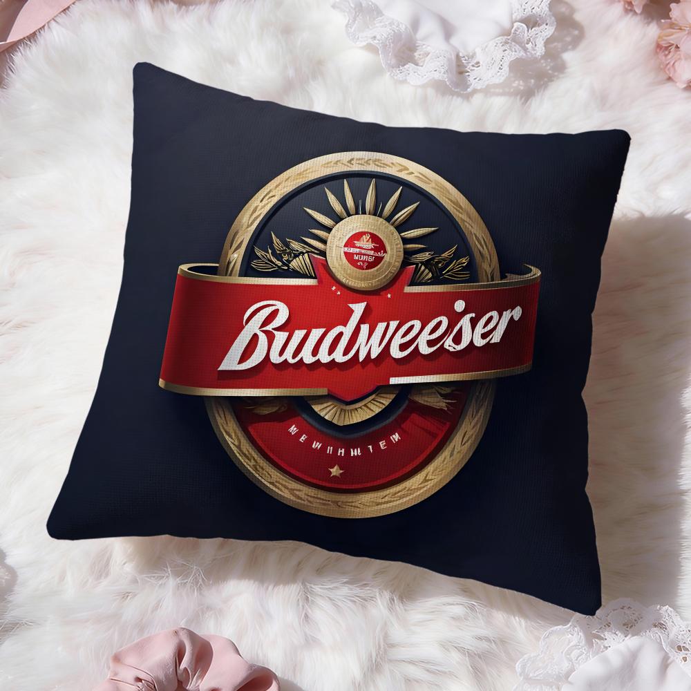 HOT B-BudweiserS Cushion Cover Premium Comfort Reversible Pillow Cove -Two in One Design for Any Room & Car Interior