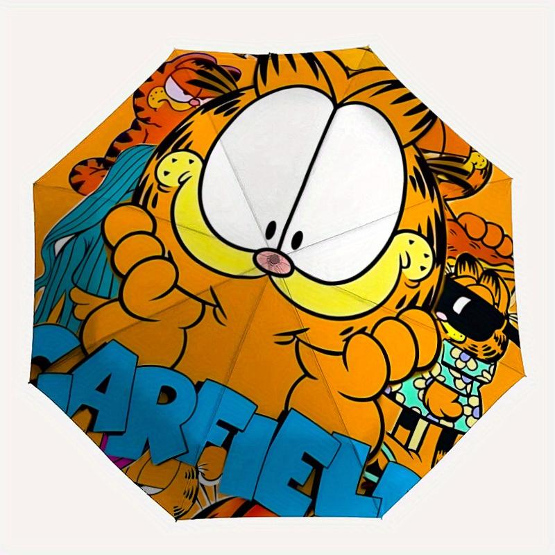 

1pc Garfield Home Essential Cute Cartoon Umbrella, Portable Folding Umbrella with Durable Iron Frame 8 Ribs, 057