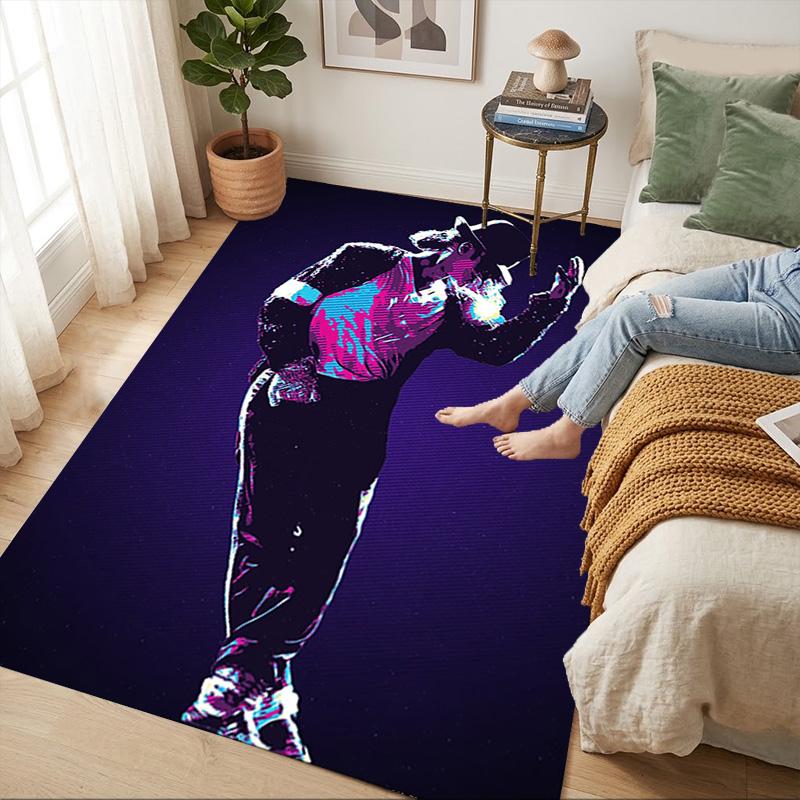 Michael Jackson Living Room Nonslip Area Rug Soft Carpet For Bedroom Gameoom Playroom Sofa Office Home Decor Doormat