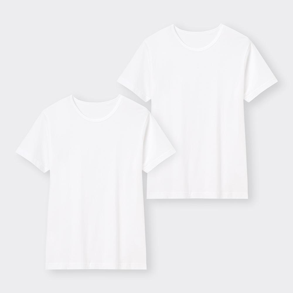 

GU by Uniqlo внутренняя футболка с круглым вырезом и короткими рукавами, 2P