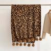 Cozy Winter Shawl Wrap Fleece Cashmere Feel Scarf Leopard Print Scarf  Winter Party