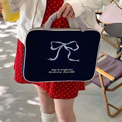 Niedliche bestickte Schleife iPad Tablet Laptop Aufbewahrungstasche