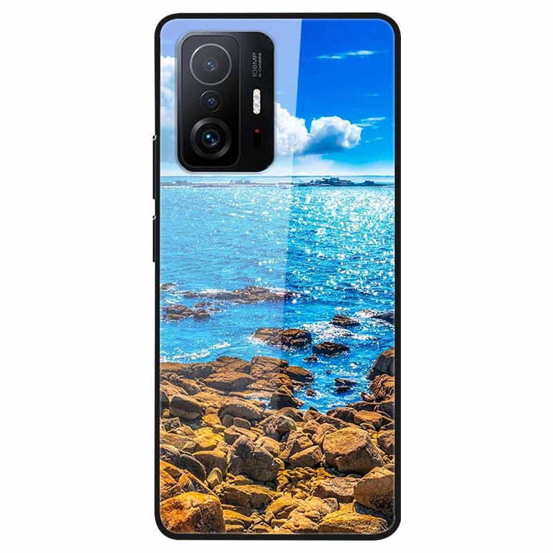 For Xiaomi 11T Tempered Glass Case Soft Bumper Hard Funda For Xiaomi mi 11T Pro Phone Case 11 T 11T Pro 11TPro Back Cover Shells