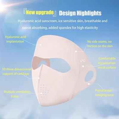 Masca de protectie solara Traceless Femei Detasabil Facekini Ice Matase Anti-Ultraviolet Vara Respirabil Capa subtire Toata fata