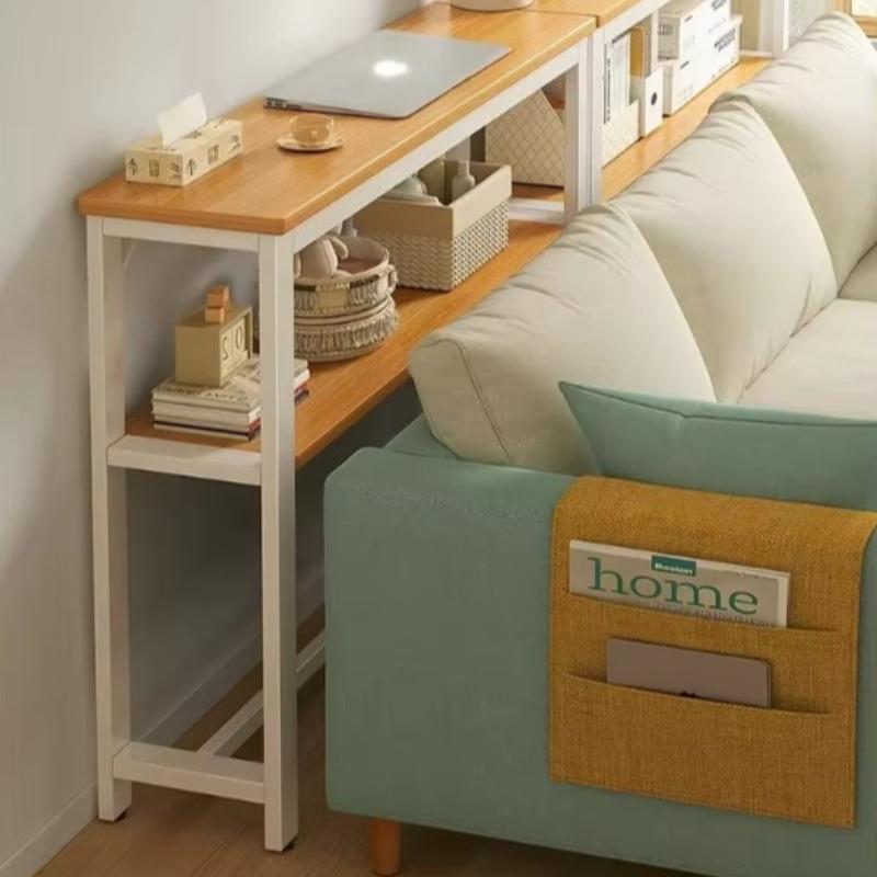 Sofa Rear Storage Rack Wall-Mounted Gap Table Simple Sofa Back Storage Organizer Bedside And Footboard Narrow Gap Cabinet