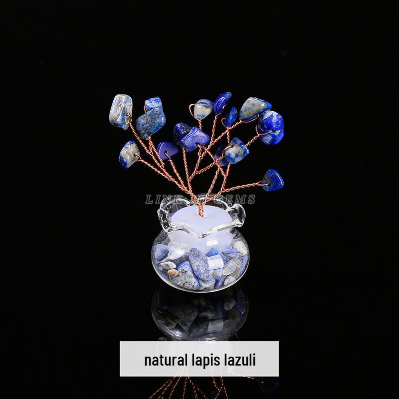 Jingde Jewelry Natural Crystal Money Tree Citrine Rose Quartz Ornament