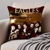 Classic Rock Band T-The Eagles Cushion Cover Pillowcase Anti-dustmite Invisible Zipper Short Plush Sofa Cushion