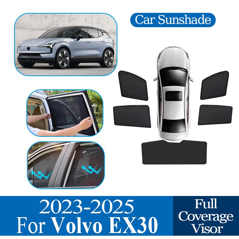 For Volvo EX30 2024 2025 Car Magnetic Mesh Sunshades Anti UV Auto Part Coverage Sunshade Privacy Protection Accessories