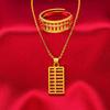 Men's Adjustable Vietnamese Sand Gold Abacus Ring - 24K Gold Plated Brass