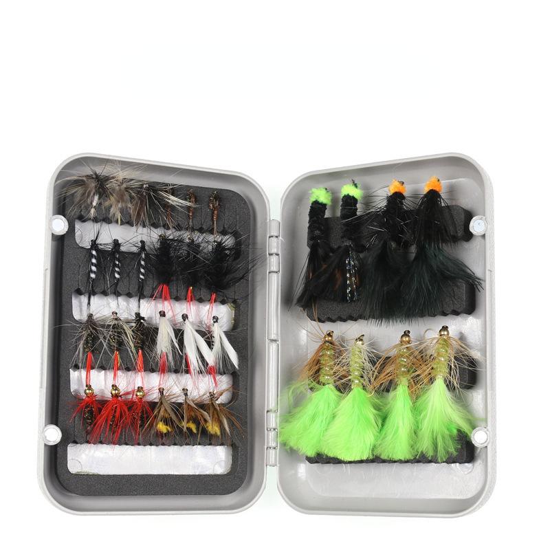 24/32/48/72/96 SZT. Pudełko na muchy do wędkarstwa muchowego Pojemnik na muchy Pudełko na jiggi Muchy suche mokre nimfy streamery Sztuczna przynęta Pesca Karpiowe Pstrągowe Akcesoria wędkarskie Pesca Pudełko na muchy