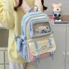 Girls Backpack Junior High School Student Backpack Color Contrast Student Schoolbag