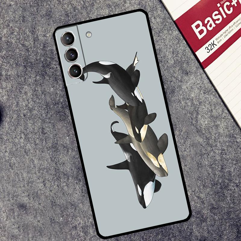 Orcas Killer Whales Case For Samsung Galaxy S24 S22 S23 Ultra Note 20 S9 S10 Note 10 Plus S20 FE S21 FE Cover