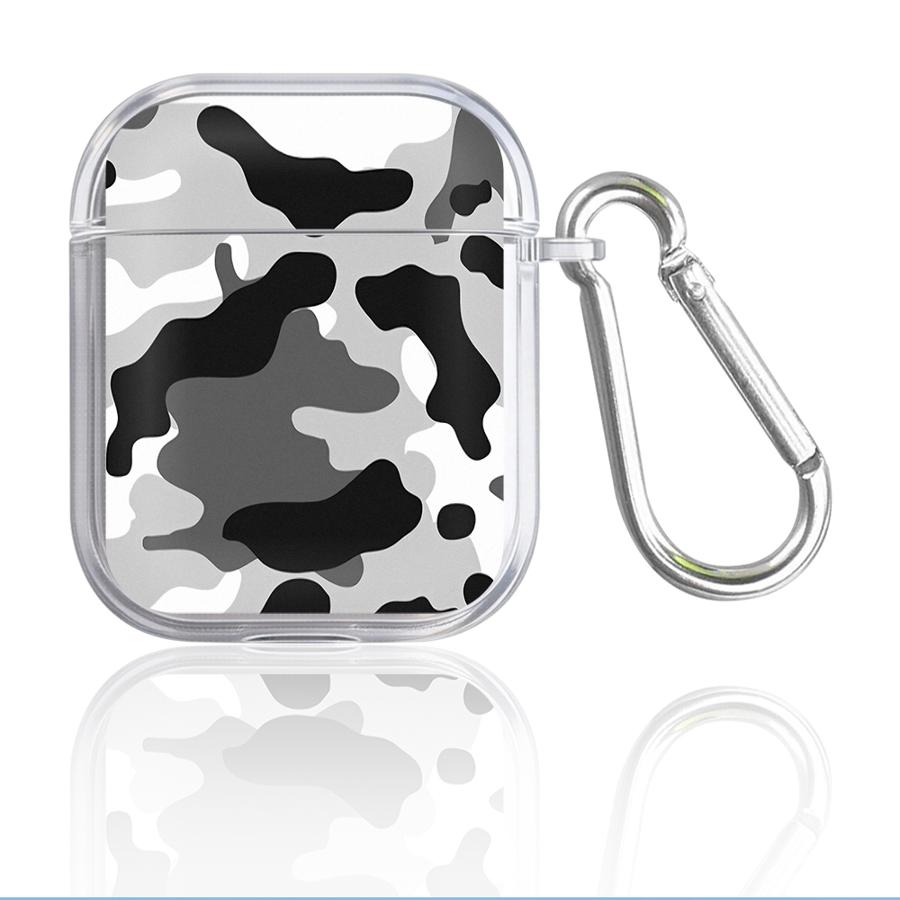 Case For Airpods 4 Pro 1 Pro3 Pro2 3 2 Clear Earphone Cases Cover Camouflage Pattern