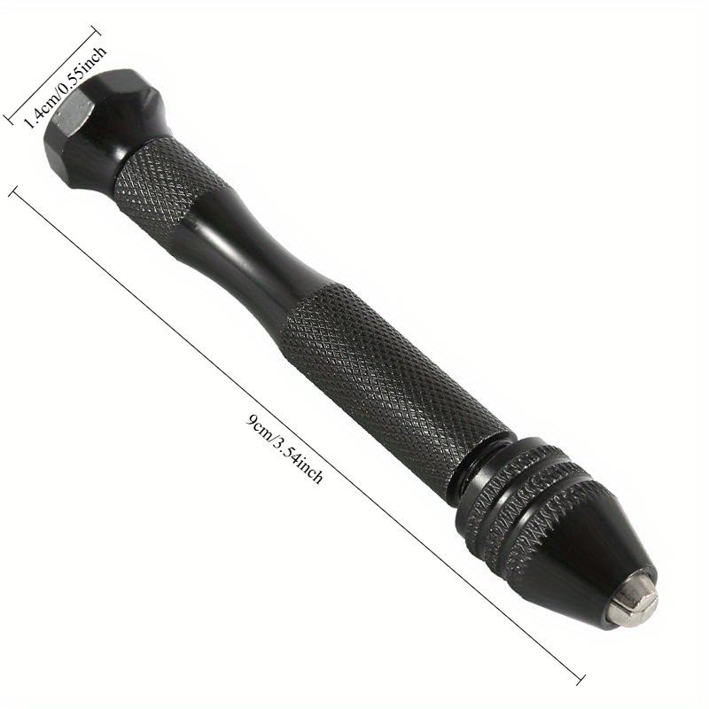 Outil de poinçonnage noir 0,3-3,4 mm Set manuel de 10 pièces mèches hélicoïdales pour jouer avec l'ambre, le diamant aux mille yeux, le bodhi, les noix