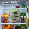 Portable Lunch Box Outdoor Picnic 1/2 Grids Large Capacity Fruit Salad Food Storage Container 304 Stainless Steel Bento Box