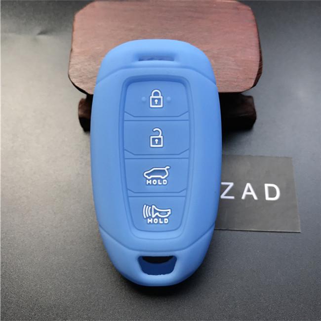 ZAD 4 Buttons Silicone Rubber Car Key Case Cover for Hyundai GRANDEUR IG Azera 2017 2016 Key Case Cover Shell