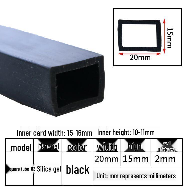 High-Temperature Resistant Silicone Square Tubing: Durable, Customizable, Aging-Resistant Rubber Sheath and Hollow Sealing Strip.