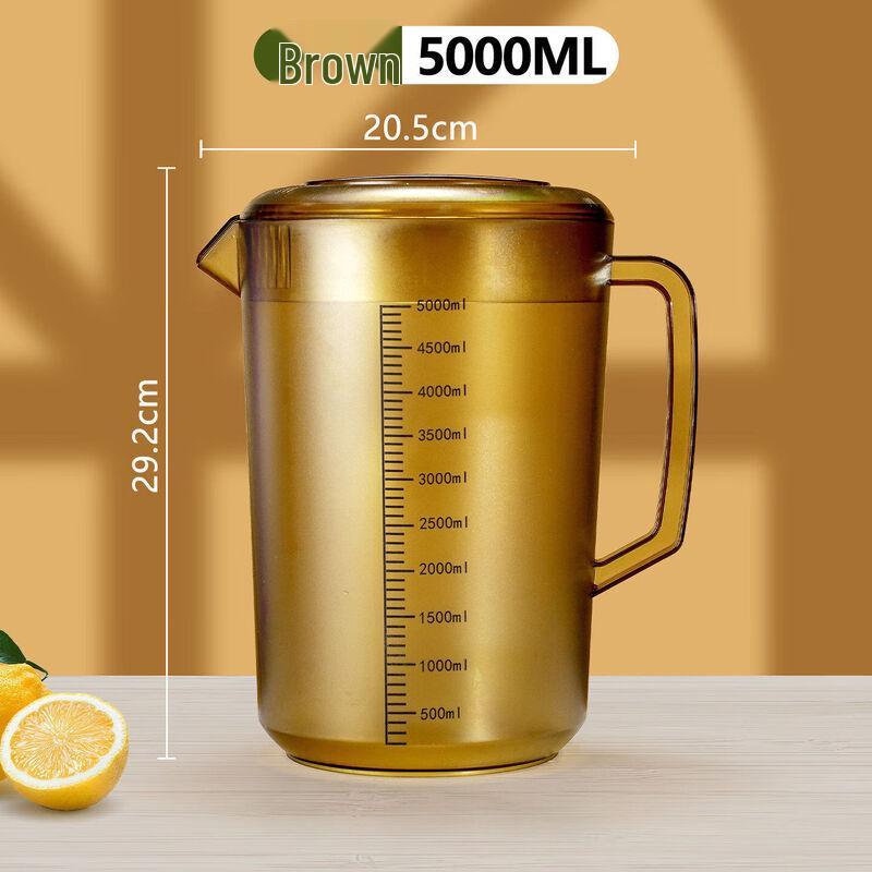 ZISIZ Acrylic PC Measuring Pitcher with Lid and Scale
