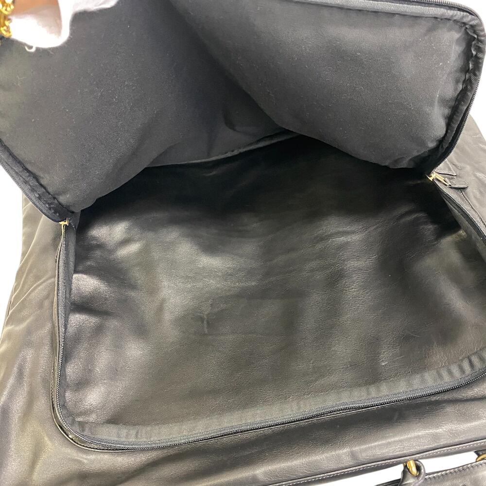 Coach Stary pokrowiec na garnitur, pokrowiec na walizkę podróżną 2-kierunkowy, skórzany, inne modne towary, czarna skóra, męski, używany