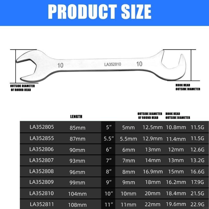H7EE Multifunction 8/10 Piece Double Open End Wrench Set for Automotive and Home Use