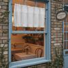 American Pastoral Style Ruffled Edge Kitchen Cabinet Short Curtain Light-blocking Decorative Short Window Drapes White