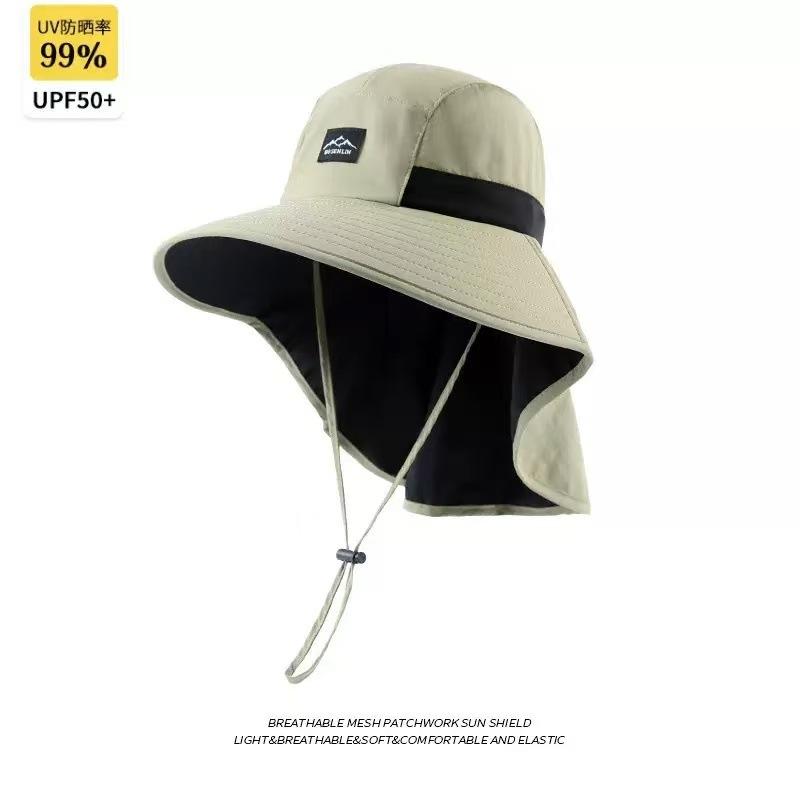 

Солнечная шляпа Шляпы для альпинизма на открытом воздухе Защита от солнца Рыбацкая шляпа Шляпа-ведро Защита шеи Защита от УФ-лучей Мужские модели армия зеленый