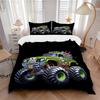 Monster Truck Adventure Print 3Pcs Bedding Setduvet Cover With 2 Bedropillowcase Home Birthday Gift