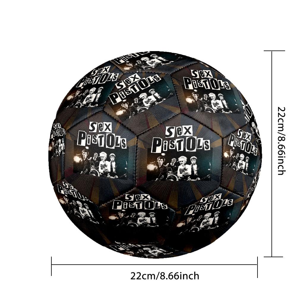 Sex Pistols Print Standard Size 5 Soccer Ball Durable Shock?Absorbing Ball For Training Match Outdoor Play