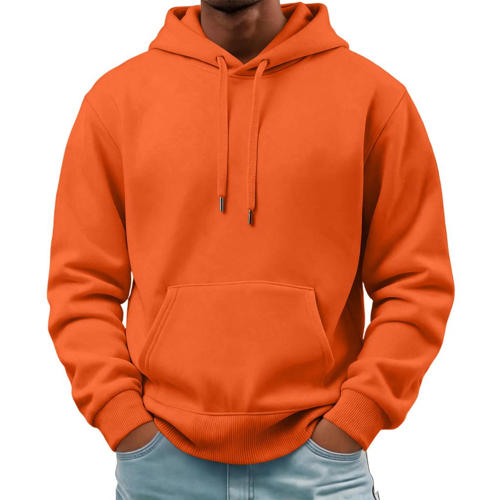 Men's Basic Long Sleeve Hoodie with Pocket