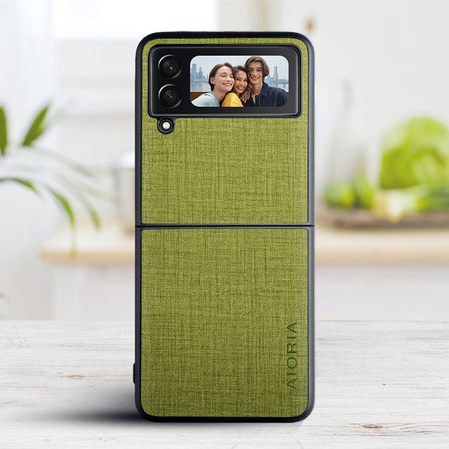 

Удобный тканевый чехол с защитой от царапин для Samsung Galaxy Z Flip 3 Flip4 Flip 4 5g Flip3 матовый противоударный складной чехол for Samsung Z Flip3 зелёный
