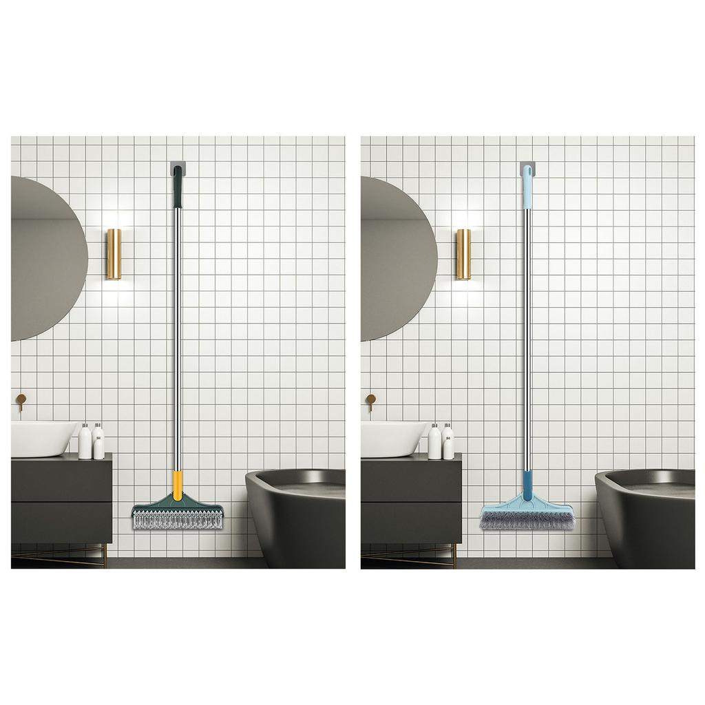 3 In 1 Floor Scrub Brush 180 Degree Rotatable Head Long Handle Floor Scraper Grout Cleaner for Home