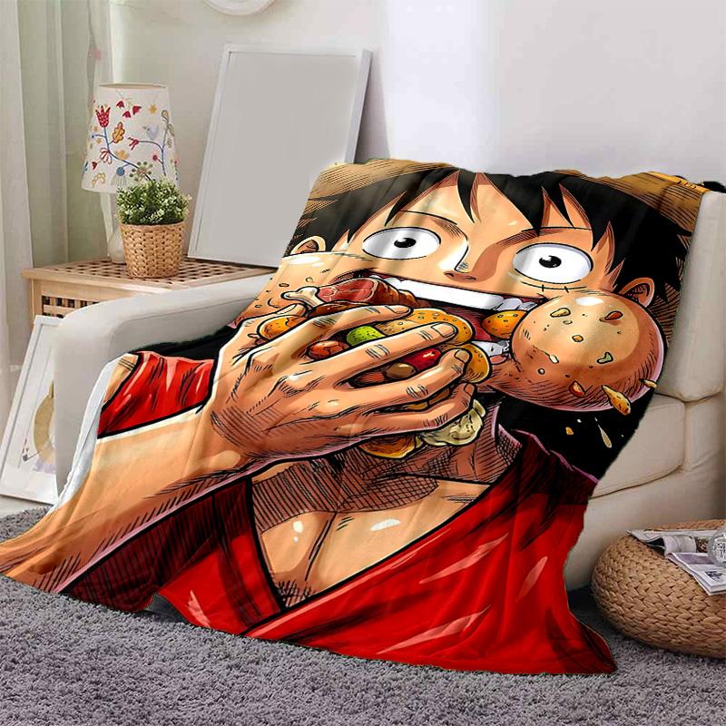 1pc One Piece Adventure Soft Throw Blanket Flannel All Season Light Weight Living Room/Bedroom Warm Blanket. M7270163