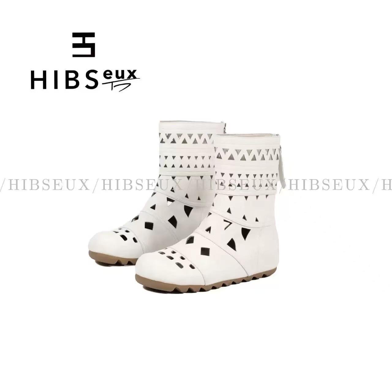 

British style versatile Maillard boots 2025 explosion hollow breathable flat bottom Roman cool boots trend short boots 35