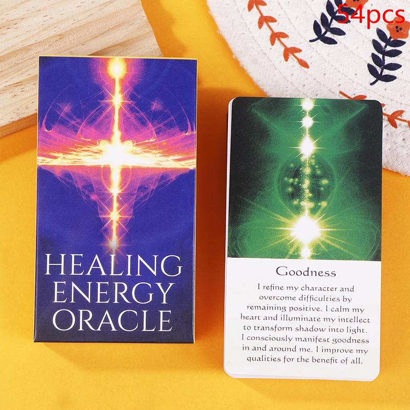 Healing Energy Oracle Cards 54Pcs Cards English Version Tarot Deck Wisdom Of The Divine Witchy Beginner Tarot Cards