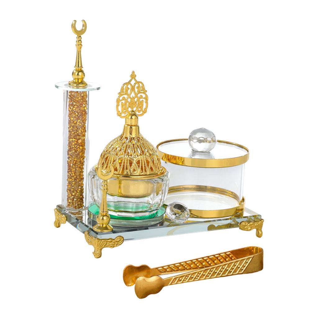 Arabian Incense Burner Glass Incense Burner SPA Art Crafts Office Home Fragrance Birthday Gift Desktop Meditation Home Decor