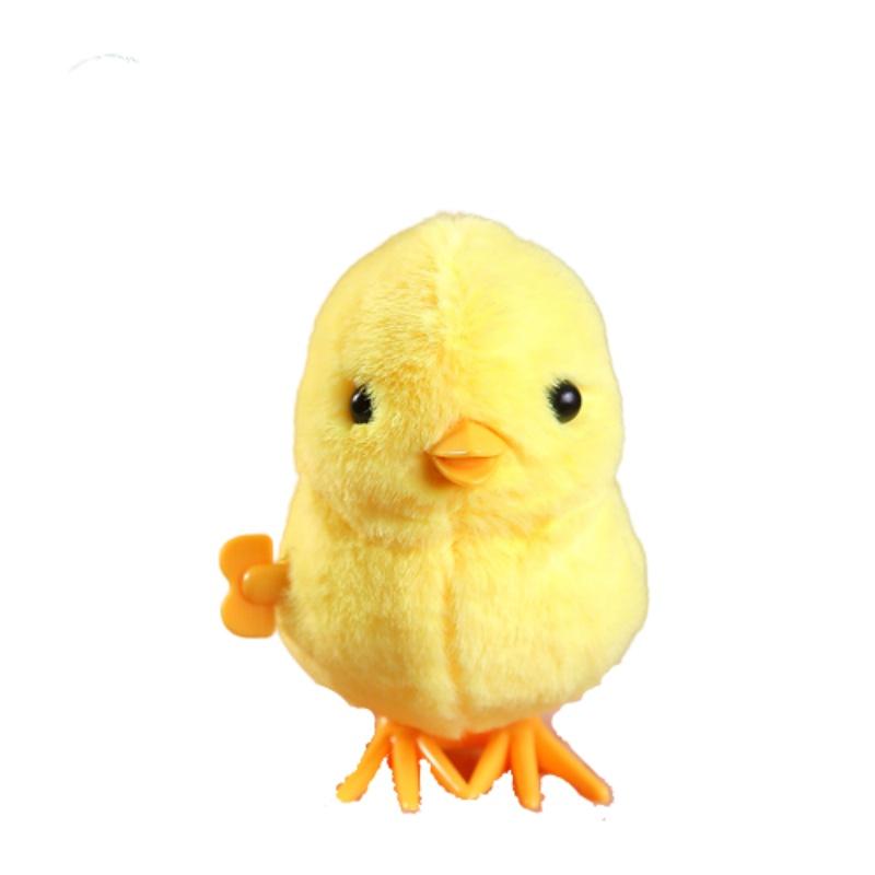 Jumping Duck Chick Clockwork Stuffed Toy Novelty Kids Easter Party Birthday Gift