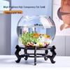 Round Transparent Glass Fish Tank for Desktops - Small, Thickened Design for Turtles and Goldfish, Ideal for Living Room Landscaping