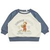 Nakata 2025 Fall/Winter Curious George Fleece Outerwear-Like Long Sleeve Pajamas, Blue, 95cm (en2511azz-7)