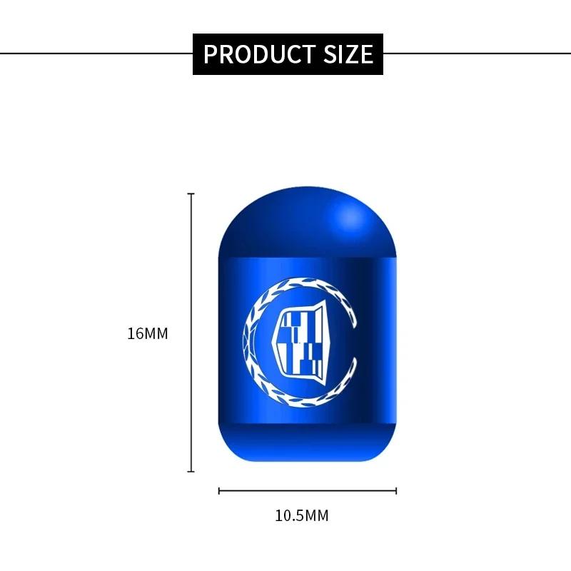 4pcs Car Wheel Tire Valve Stems Caps Accessories for Cadillac Escalade CTS CT5 XT5 XTS XLR BLS SLS STS ATS SRX Deville Tiburon zjvc48