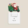 Cute Cartoon Santa Claus Switch Stickers Living Room Kids Bedrooms Wall DIY Decal Christmas Removable Self-adhesive Decoration